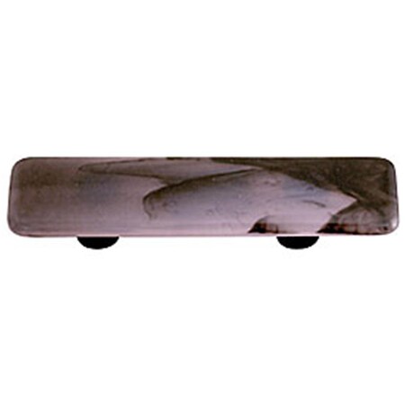 Palacedesigns Black Swirl Dusty Lilac Rectangle Glass Cabinet Pull - Black Post PA966883